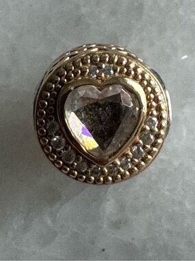 Pandora Essence Two Tone 14k Gold Love Charm 796307CZ